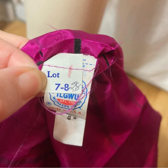 Vintage 1980s black velvet pink prom dress Inner Circle Inc. small - Picture 15 of 15